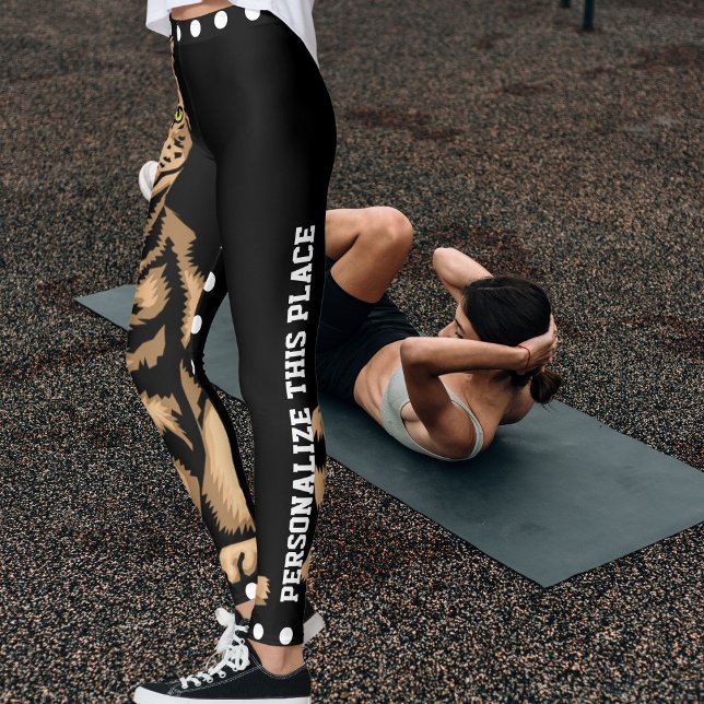 Personalized Customized Cat Pet Animal Black White Leggings (Creator Uploaded)