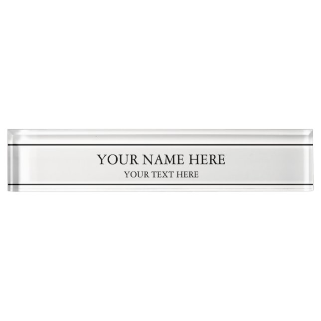 Personalized Customized Desk Name Plate (Front)