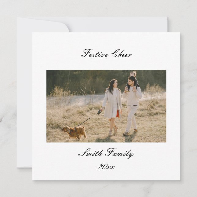 Personalized Customized Family Christmas Greetings Holiday Card (Front)