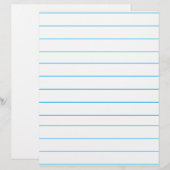 Personalized Customized Green Ruled Paper (Front/Back)