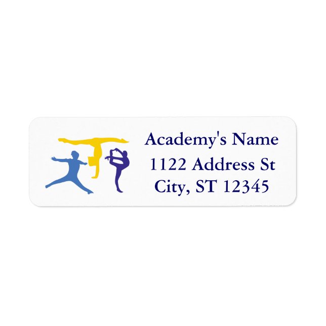 Personalized Customized Gymnastics Business Supply Label (Front)