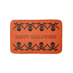 Personalized customized Halloween Skull Bathroom Mat