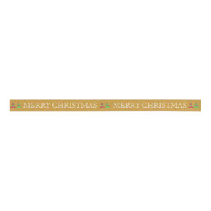Personalized Customized Merry Christmas Grosgrain Grosgrain Ribbon