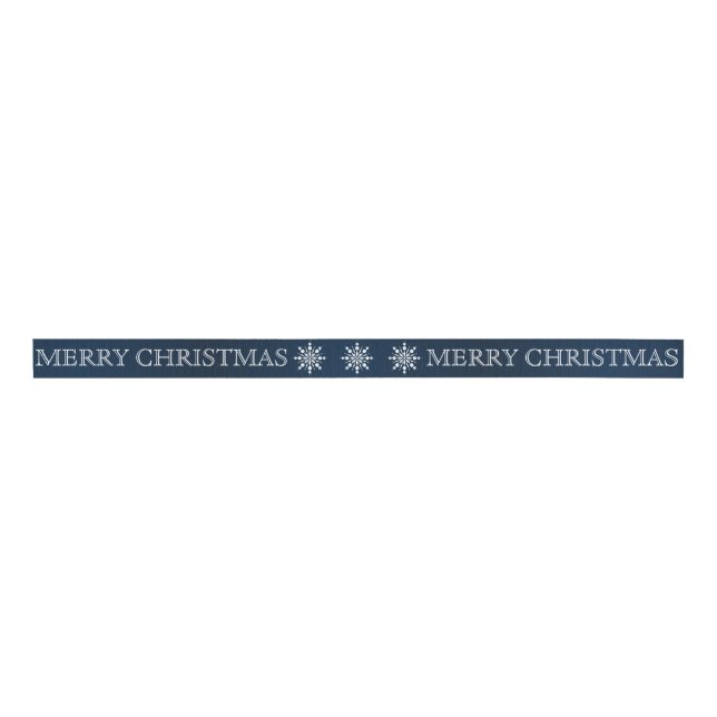 Personalized Customized Merry Christmas Grosgrain Ribbon (Front)