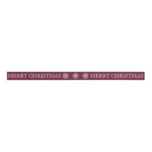 Personalized Customized Merry Christmas Grosgrain Ribbon