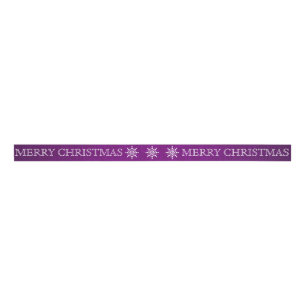 Personalized Customized Merry Christmas Grosgrain Ribbon