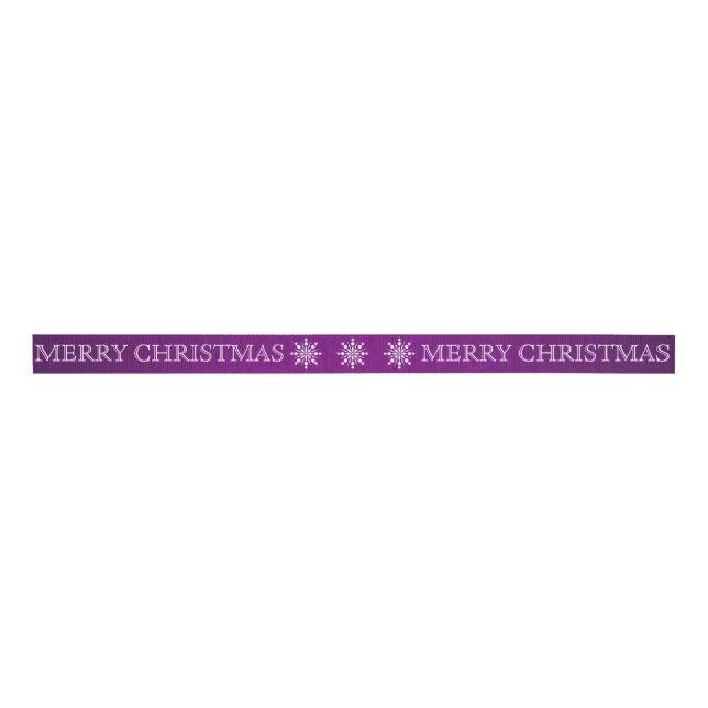 Personalized Customized Merry Christmas Grosgrain Ribbon (Front)