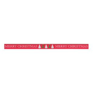 Personalized Customized Merry Christmas Grosgrain Ribbon