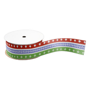 Personalized Customized Merry Christmas Grosgrain Ribbon