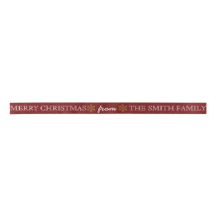 Personalized Customized Merry Christmas Satin Ribbon