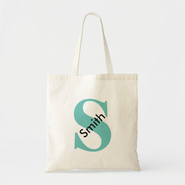 Personalized Customized name monogram Tote Bag (Front)
