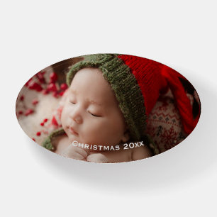 Personalized Customized Photo Oval Shaped Paperweight