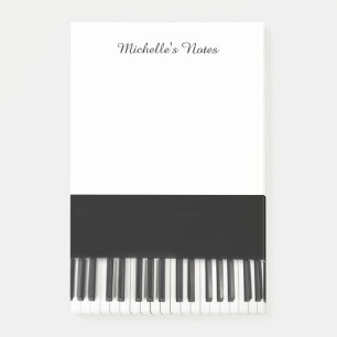 Personalized Customized Piano Keys Post-it Notes