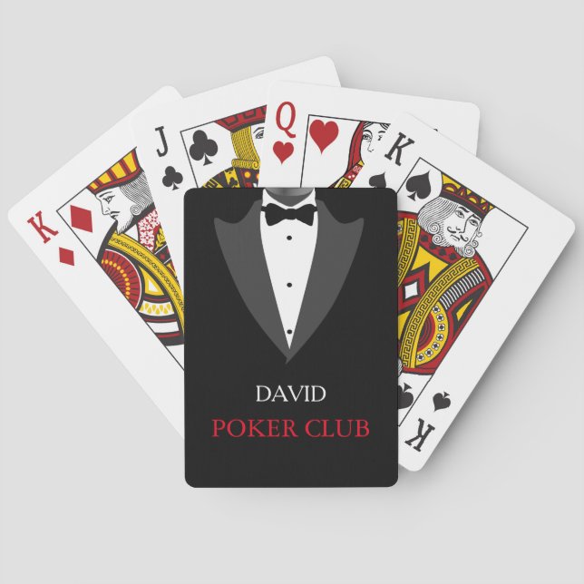 Personalized Customized Poker Club Poker Cards (Back)
