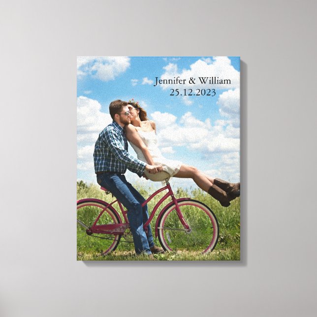 Personalized Customized Wedding Photo Canvas Print (Front)