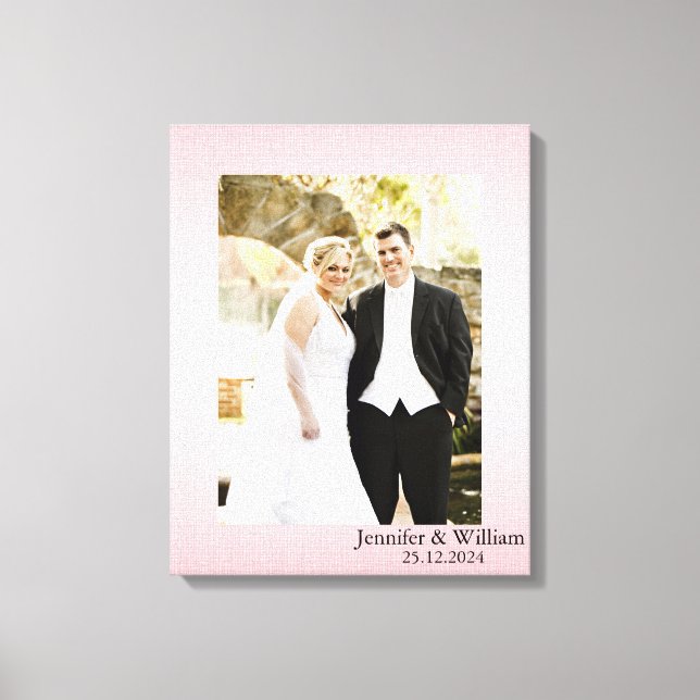 Personalized Customized Wedding Photo Canvas Print (Front)