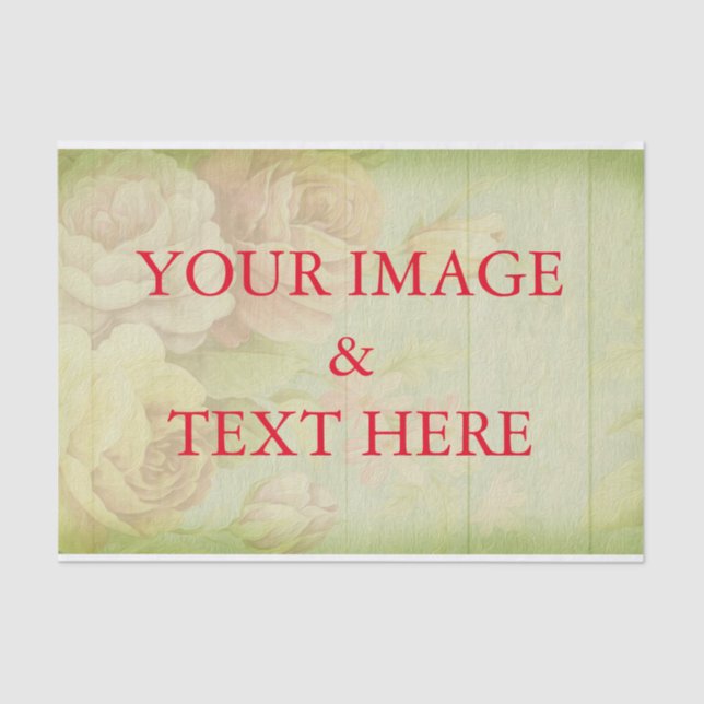 Personalized Customized Your Own Photo Tissue Pape Paper (Front)