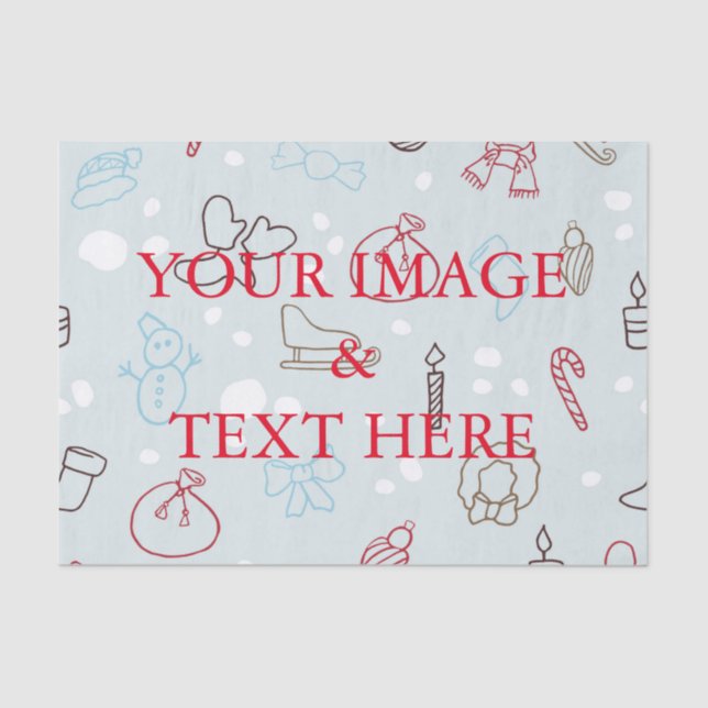 Personalized Customized Your Own Photo Tissue Pape Tissue Paper (Front)