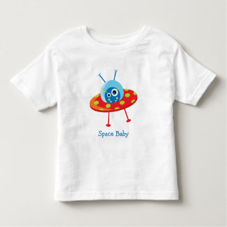 Personalized Cute Alien Spaceship Toddler T-shirt