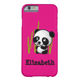 Personalized cute and happy panda bear barely there iPhone 6 case
