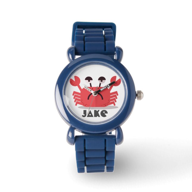 Personalized Cute and Simple Crabby Crab Watch (Front)