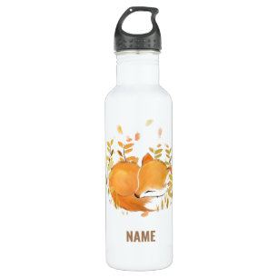 Personalized Cute Animal Sleeping Fox Bottle Water