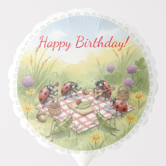 Personalized Cute as a bug Birthday Balloon (Front)