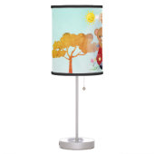Personalized Cute Baby Animals Nursery Kids Table Lamp (Left)