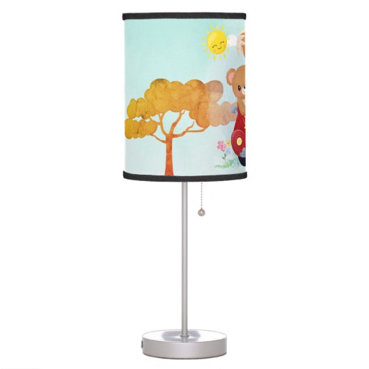 Personalized Cute Baby Animals Nursery Kids  Table Lamp (Left)