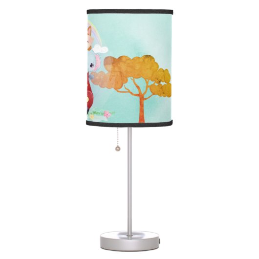 Personalized Cute Baby Animals Nursery Kids  Table Lamp (Right)