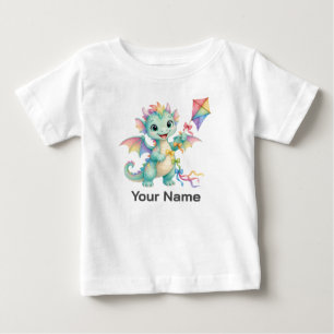 Personalized Cute Baby Dragon Kite Baby Toddler T-Shirt