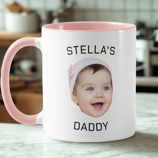 Personalized Cute Baby Face Photo Dad Gift Mug (Creator Uploaded)