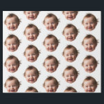Personalized Cute Baby Face Photo Mom Dad birthday Wrapping Paper<br><div class="desc">This wrapping paper is perfect for new parents,  grandparents,  or anyone who adores your baby. Showcase your little one's precious smile and make every gift-giving occasion extra meaningful.Personalized Cute Baby Face Photo Mom Dad birthday Wrapping Paper</div>