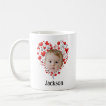 Personalized Cute Baby Face With Heart Pattern