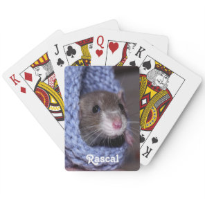 Personalized Cute Baby Pet Rat Poker Cards