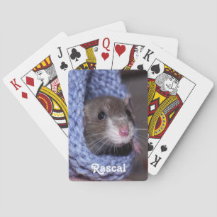 Personalized Cute Baby Pet Rat Poker Cards
