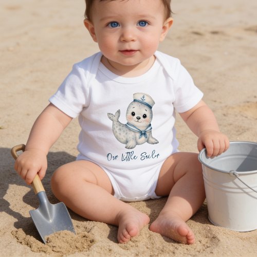 Personalized Cute Baby Seal Bodysuit