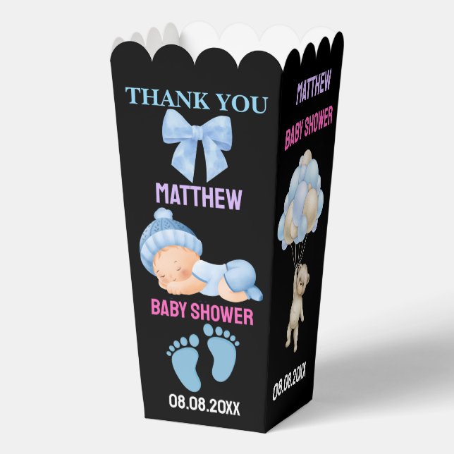 Personalized Cute Baby Shower  Favor Boxes (Front)