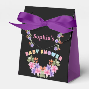 Personalized Cute Baby Shower Monogram Favor Boxes