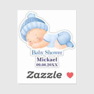 Personalized Cute Baby Shower Sticker