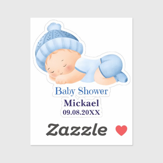 Personalized Cute Baby Shower  Sticker (Sheet)