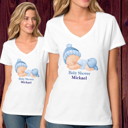 Personalized Cute Baby Shower  T_Shirt