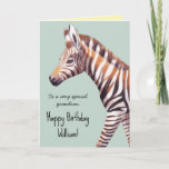Personalized Cute Baby Zebra Birthday Card<br><div class="desc">Cute baby zebra illustration birthday card. Customizable!</div>