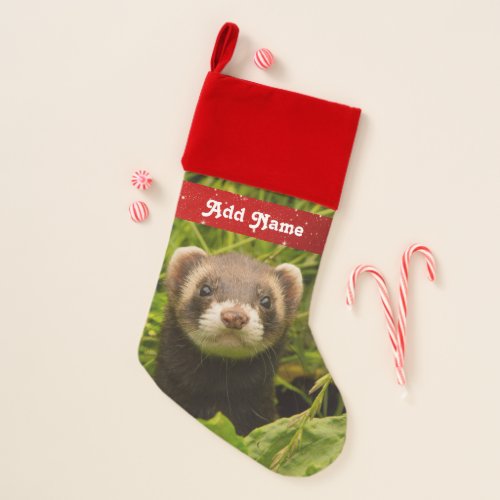 Personalized Cute Bandit Ferret Christmas Stocking