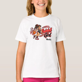 Personalized Cute Basketball Girl T-Shirt