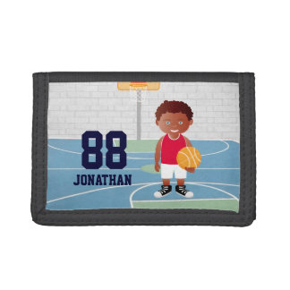 Personalized Cute basketball Tri-fold Wallet