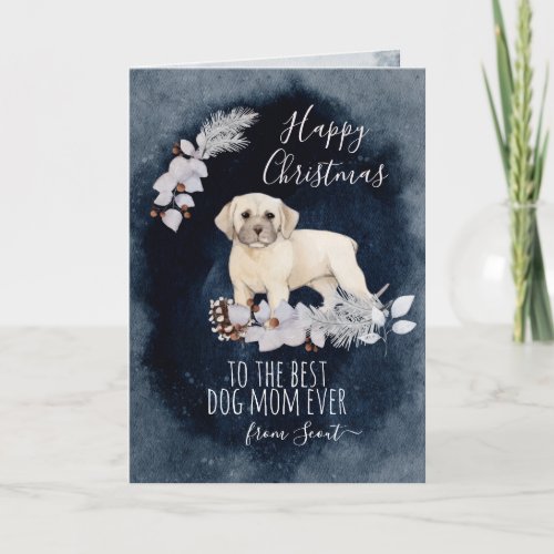 Personalized Cute Beabull Mom Christmas  Holiday Card