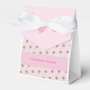 Personalized Cute Bear and Balloons Favor Boxes