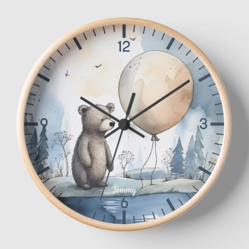 Personalized Cute Bear clock