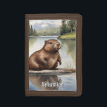 Personalized Cute Beaver Kids Trifold Wallet<br><div class="desc">Make every adventure special with our Personalized Cute Beaver Kids Trifold Wallet! Featuring an adorable beaver design, this wallet is as charming as it is practical. Personalize it with your child's name for a special touch. With multiple compartments for organization, it's the perfect accessory for young explorers to carry their...</div>